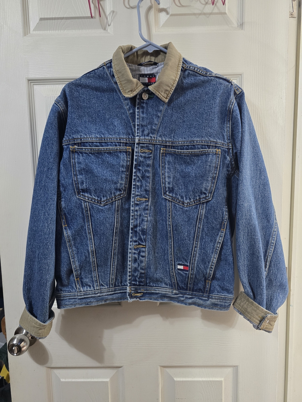 Y2K Vintage 90's Tommy Hilfiger Denim Trucker Jean Jacket Size XL